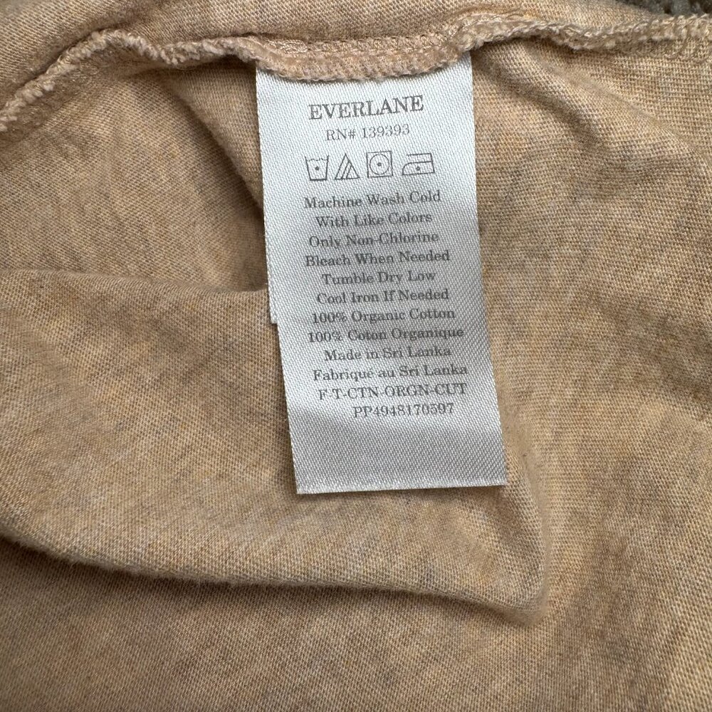 Everlane The Tank in essential 100% organic Cotton warm sand beige tan small - Picture 4 of 5